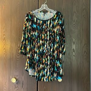 Venini asymmetrical multi-colored top. Size Large. Beautiful colors.